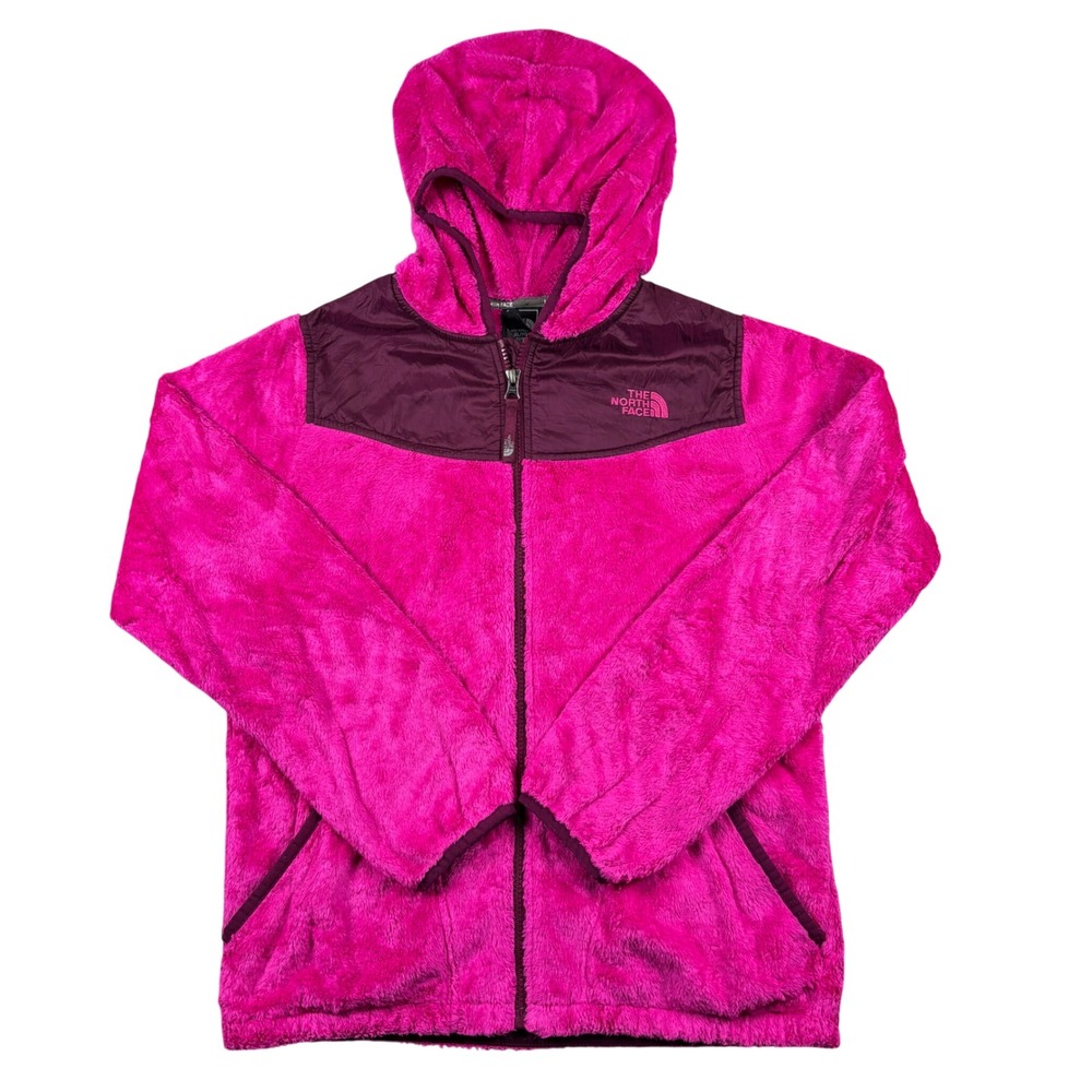 The North Face Osito Hoodie Girls XL 18 Pink Full Zip Fleece Jacket 01372